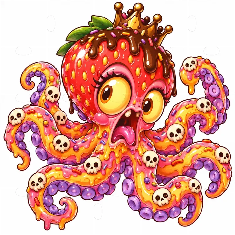 Psychedelic Kawaii Monster Cliparts