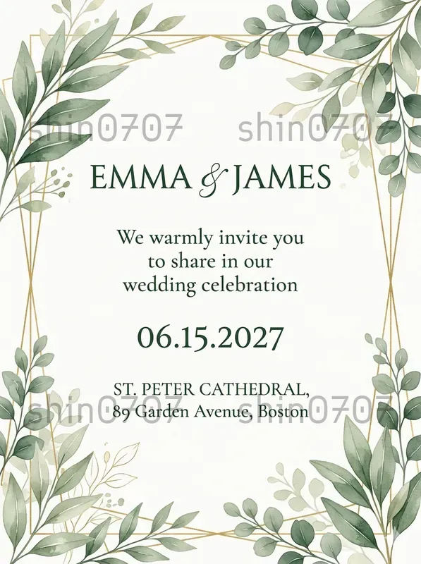 Customized Wedding Invitation Cards