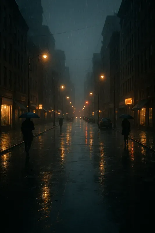 Dramatic Rainy Street Scenes