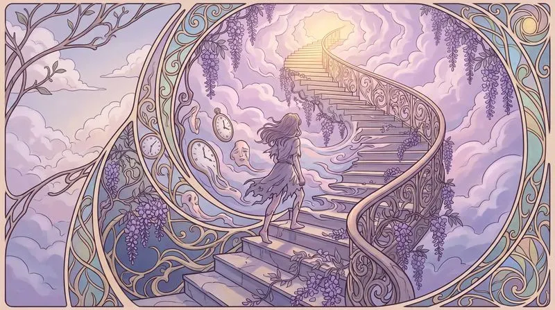 Surrealist Art Nouveau Anime