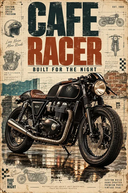 Vintage Motorcycle Posters