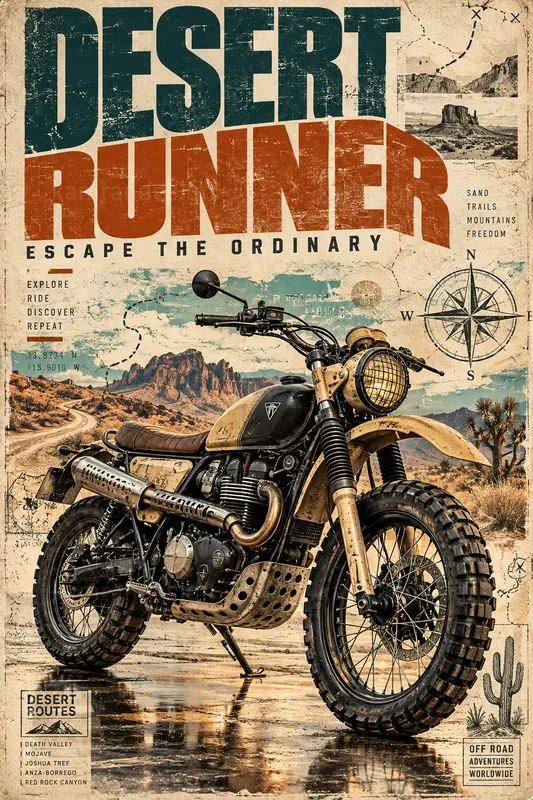 Vintage Motorcycle Posters