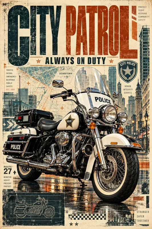 Vintage Motorcycle Posters