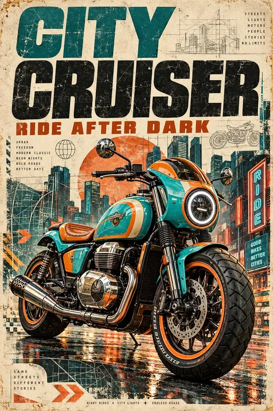 Vintage Motorcycle Posters
