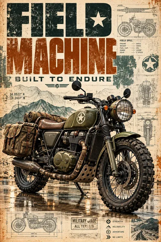 Vintage Motorcycle Posters