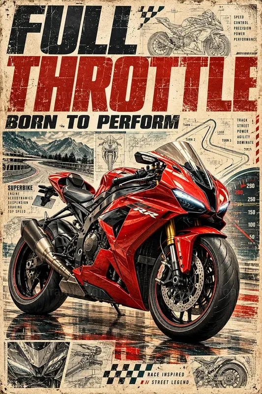 Vintage Motorcycle Posters