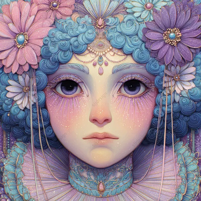 Pastel Dreamcore Portrait Art