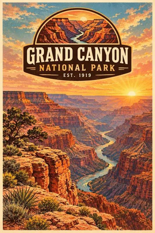 Vintage National Park Poster Art