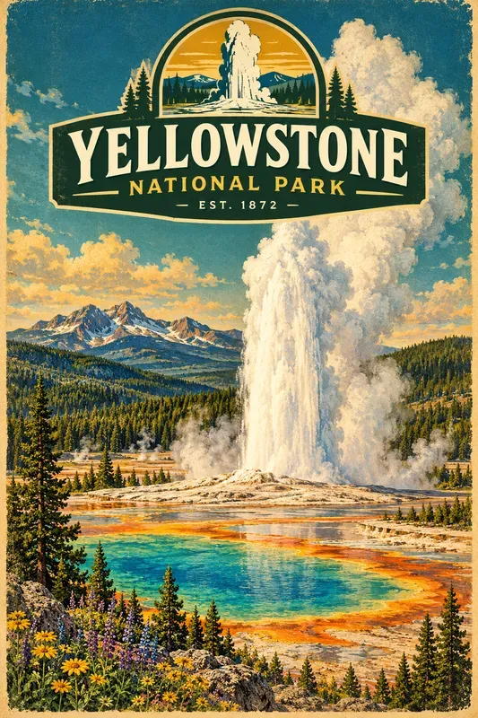 Vintage National Park Poster Art