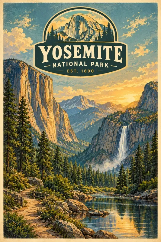 Vintage National Park Poster Art