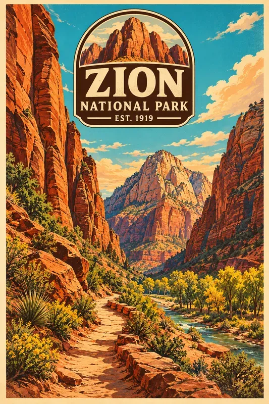 Vintage National Park Poster Art