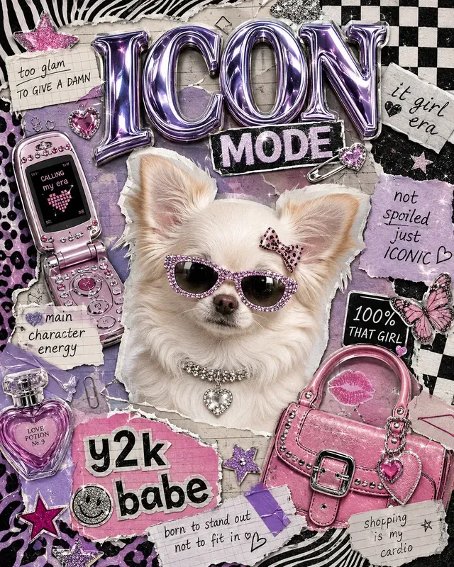 Y2k Scrapbook Animal Posters