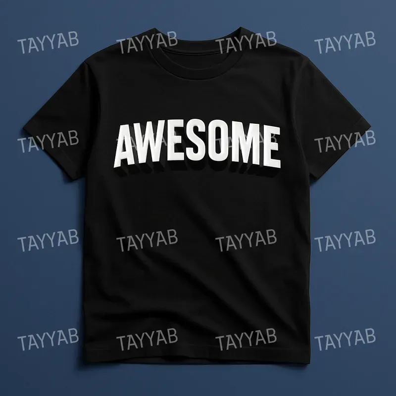 Bold 3D Typography Tshirt Mockups