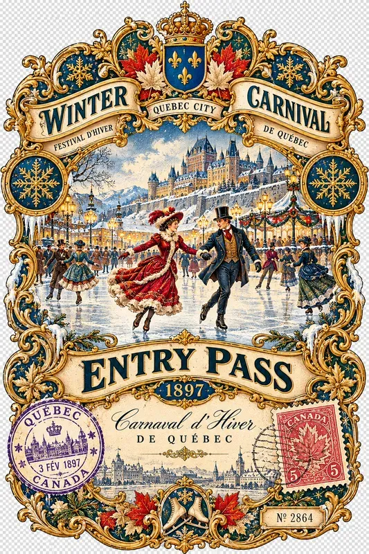 Vintage Winter Travel Ephemera Kits