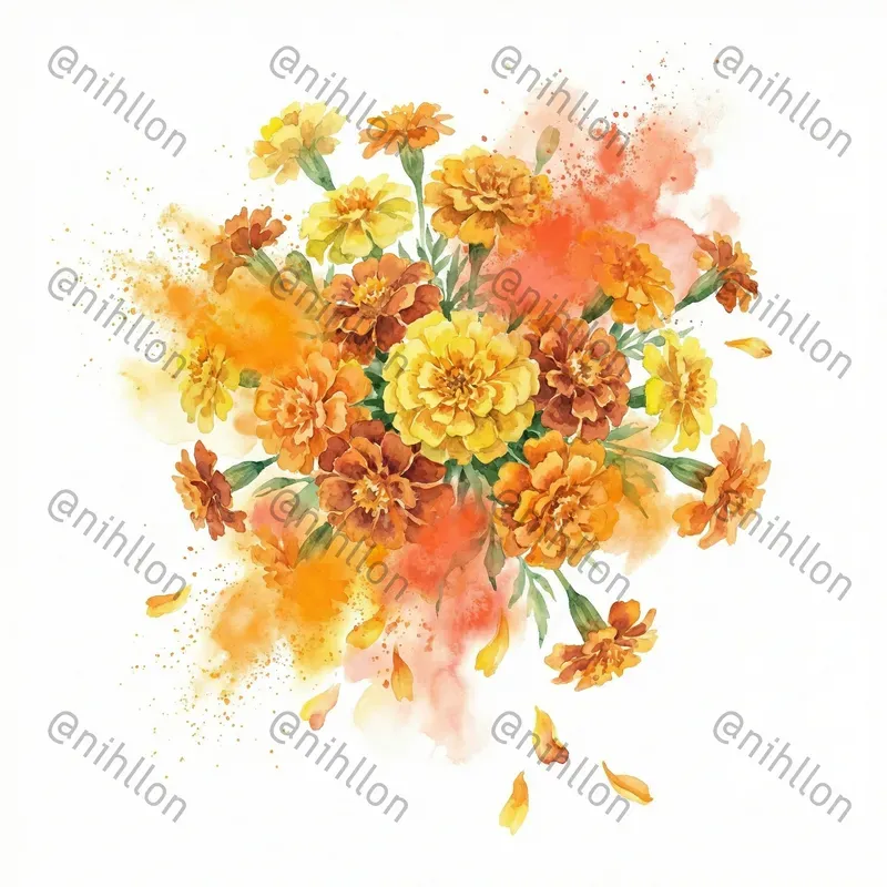 Watercolor Holi Cliparts