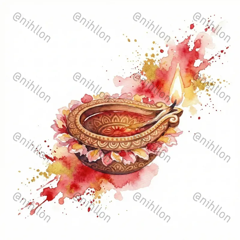 Watercolor Holi Cliparts