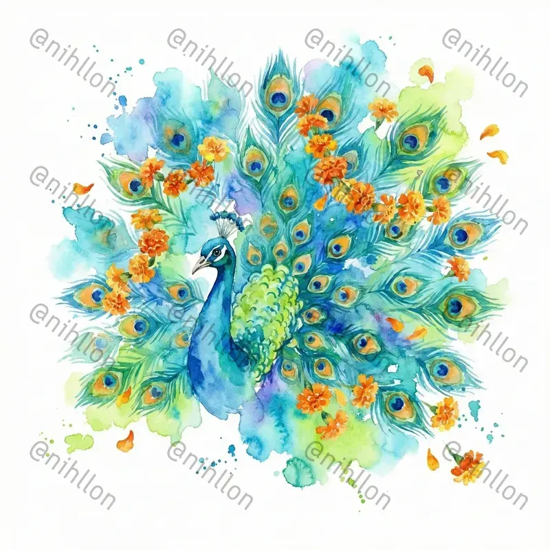 Watercolor Holi Cliparts