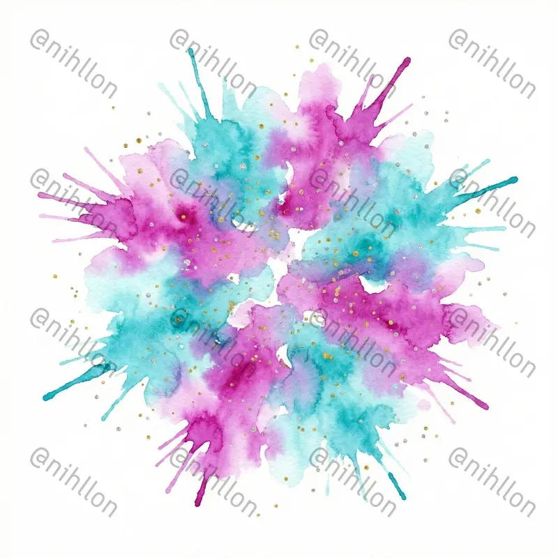 Watercolor Holi Cliparts