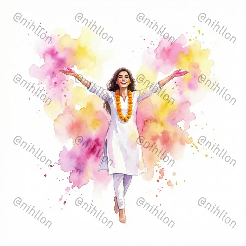 Watercolor Holi Cliparts