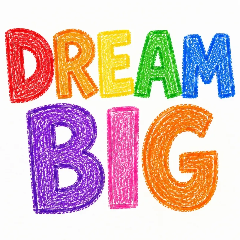 Playful Crayon Art Typography Generator
