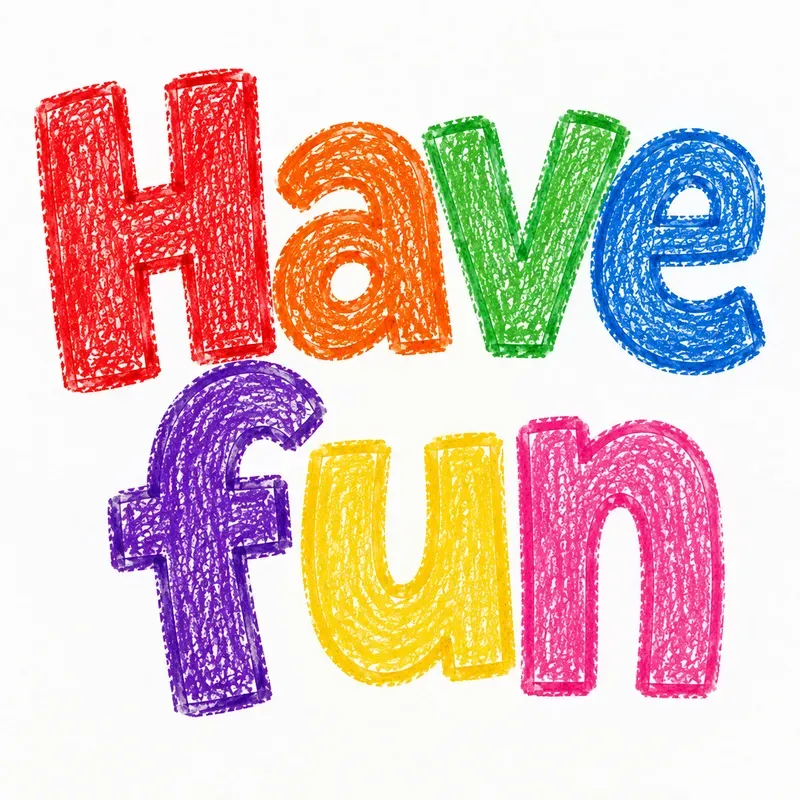 Playful Crayon Art Typography Generator