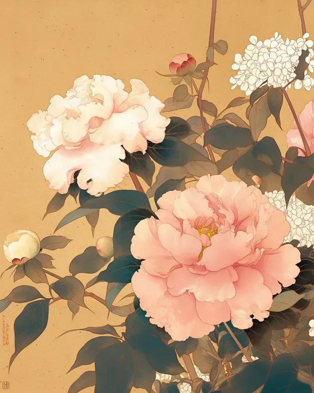 Gongbi Floral Heavycolors