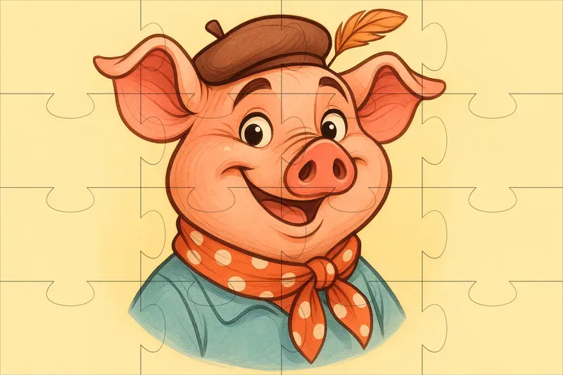 Charming Cartoon Pig Portraits Generator
