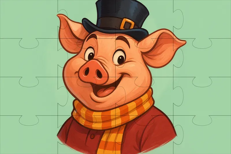 Charming Cartoon Pig Portraits Generator