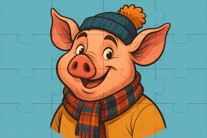 Charming Cartoon Pig Portraits Generator