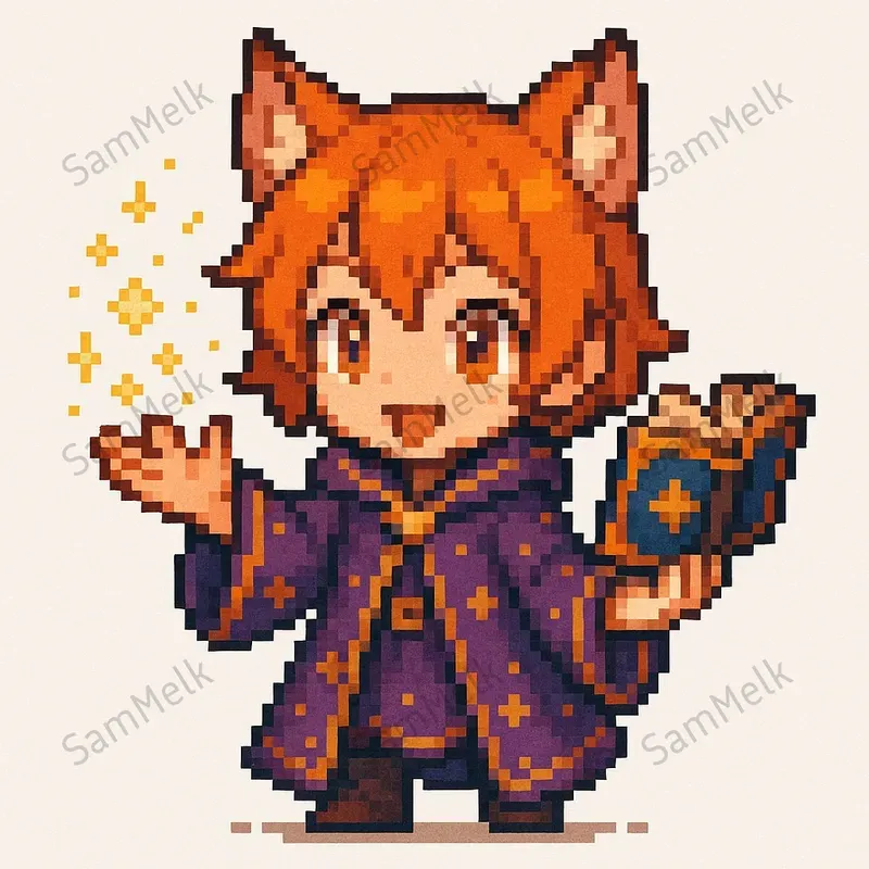 Fantasy Chibi Pixel Art Characters