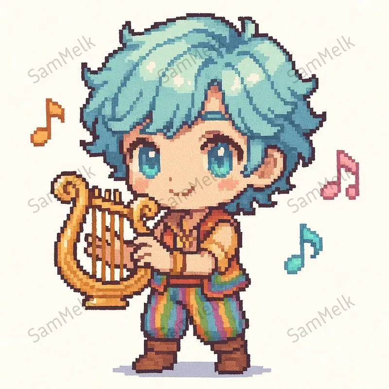 Fantasy Chibi Pixel Art Characters