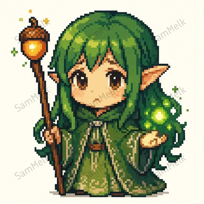 Fantasy Chibi Pixel Art Characters