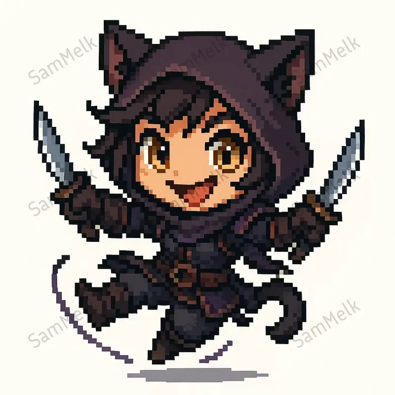 Fantasy Chibi Pixel Art Characters