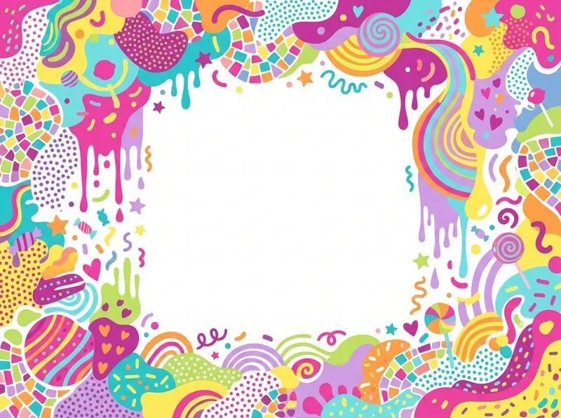 Vibrant Abstract Border Frames