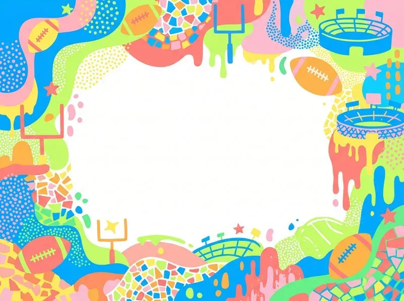 Vibrant Abstract Border Frames