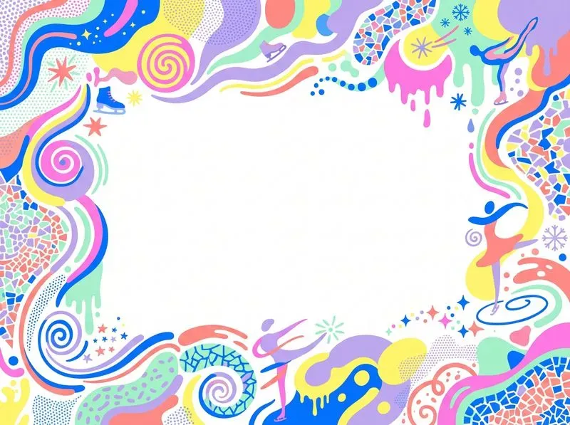 Vibrant Abstract Border Frames