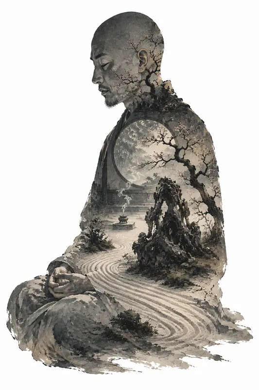 Oriental Ink Double Exposure Posters