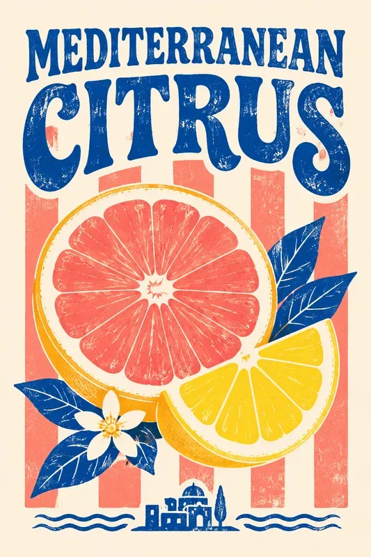Retro Mediterranean Summer Graphics