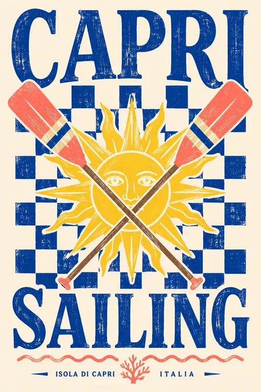 Retro Mediterranean Summer Graphics