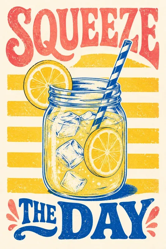Retro Mediterranean Summer Graphics