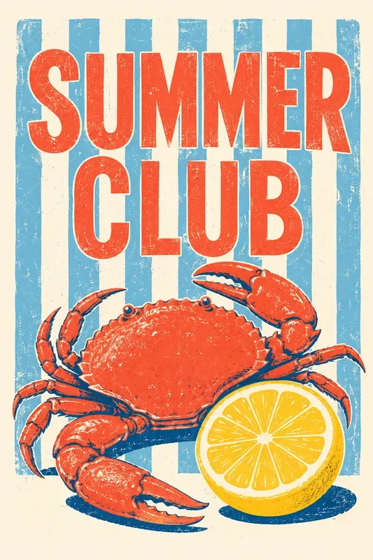 Retro Mediterranean Summer Graphics