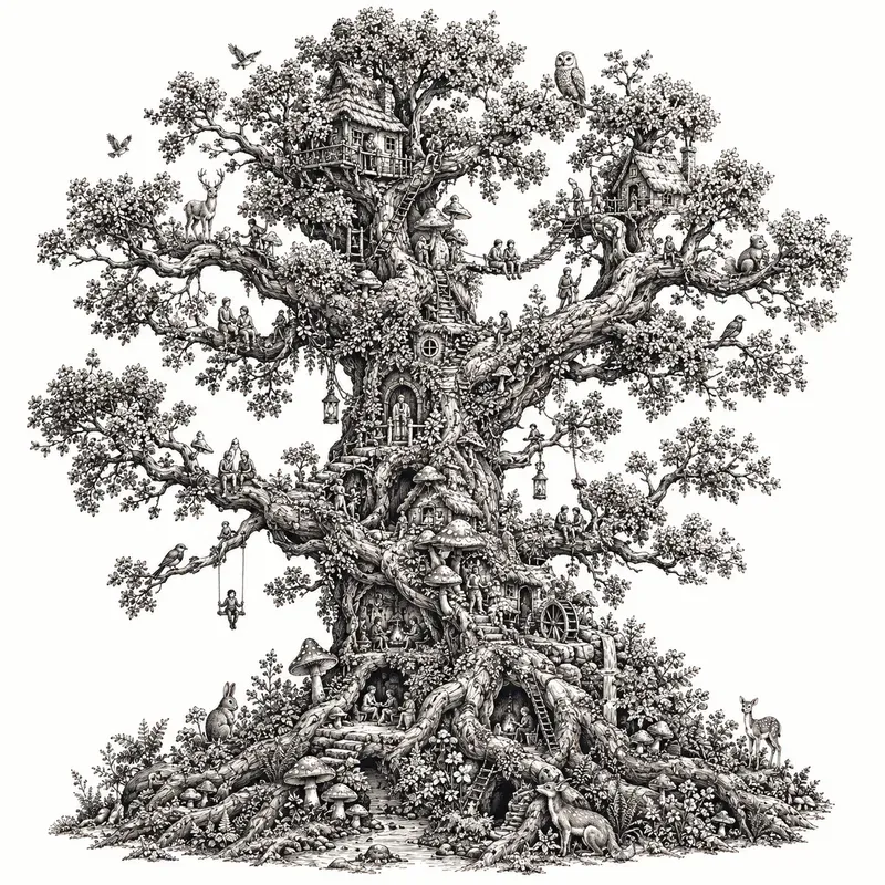 Hidden World Silhouette Art