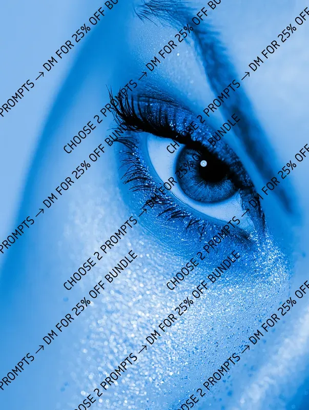 Blue Glitter Beauty Closeups