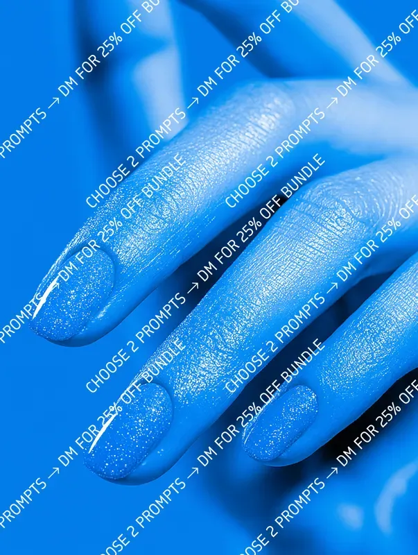 Blue Glitter Beauty Closeups