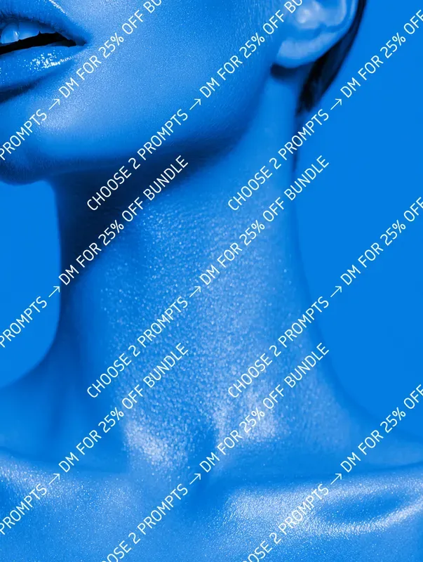 Blue Glitter Beauty Closeups