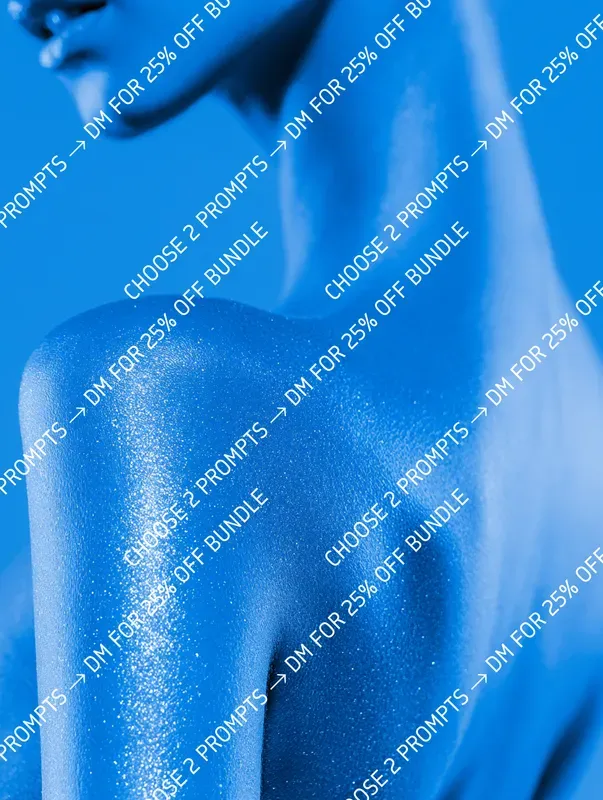 Blue Glitter Beauty Closeups