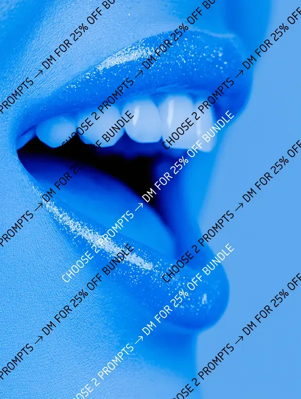 Blue Glitter Beauty Closeups