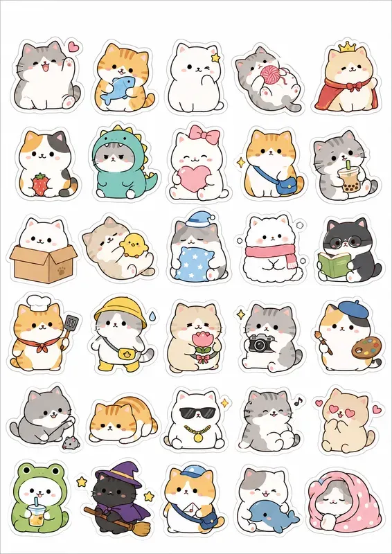 Printable Kawaii Stickers Printable A4