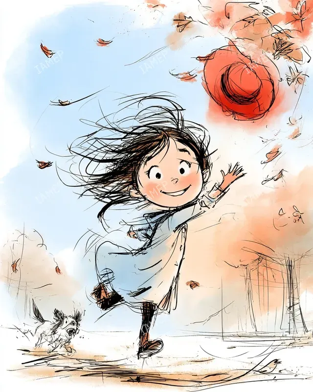 Whimsical Ink And Watercolor Kids