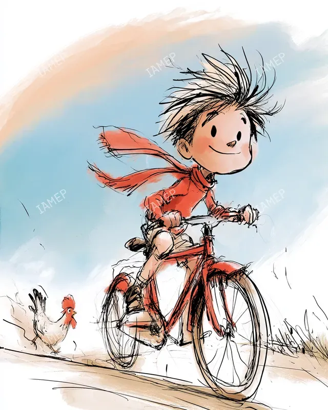 Whimsical Ink And Watercolor Kids
